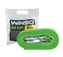 Tape rope with metal hooks 3t, 6.0m, polyethylene bag WINSO (133600)