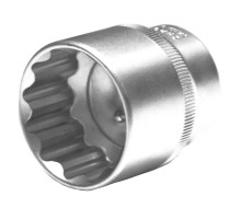 Socket 12-sided Cr-V, 1/2" 10mm, Berg (50-072)