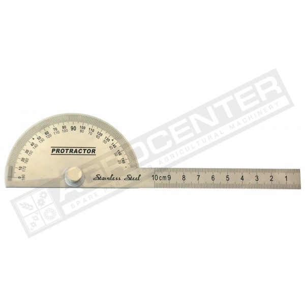 Protractor with ruler, 180°, 100mm (15-660)